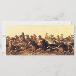 Roping Wild Horses von James Walker