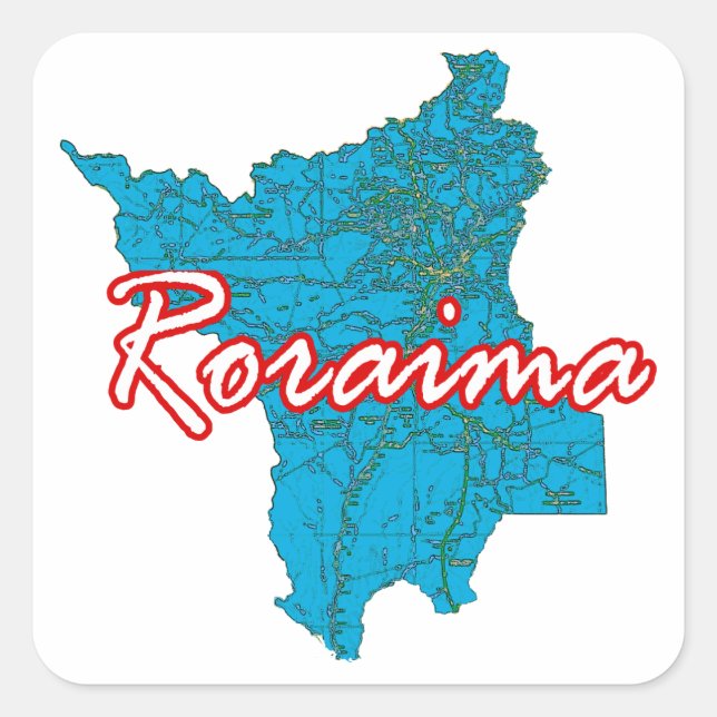 Roraima Quadratischer Aufkleber (Vorderseite)