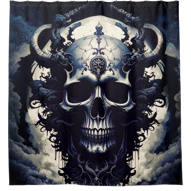 Rorschach abstract 001 duschvorhang (Vorderseite)