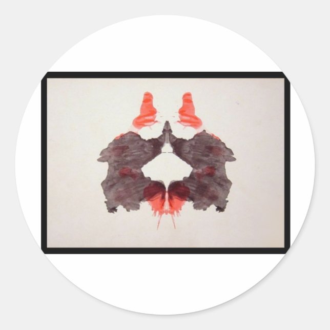 Rorschach Inkblot 2,0 Runder Aufkleber (Vorderseite)