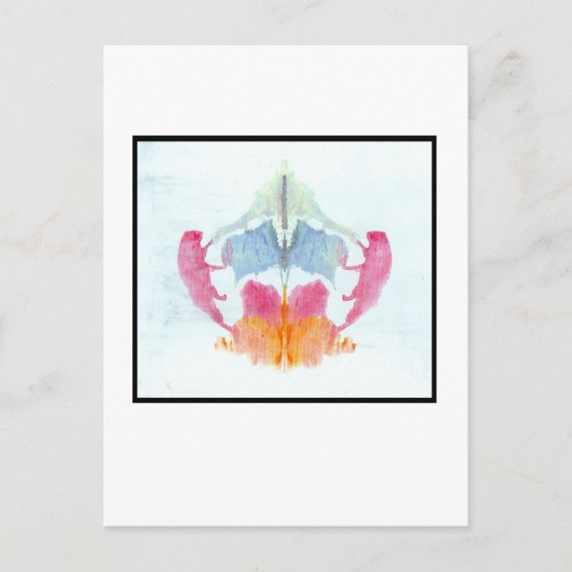 Rorschach Inkblot 8,0 Postkarte (Vorderseite)