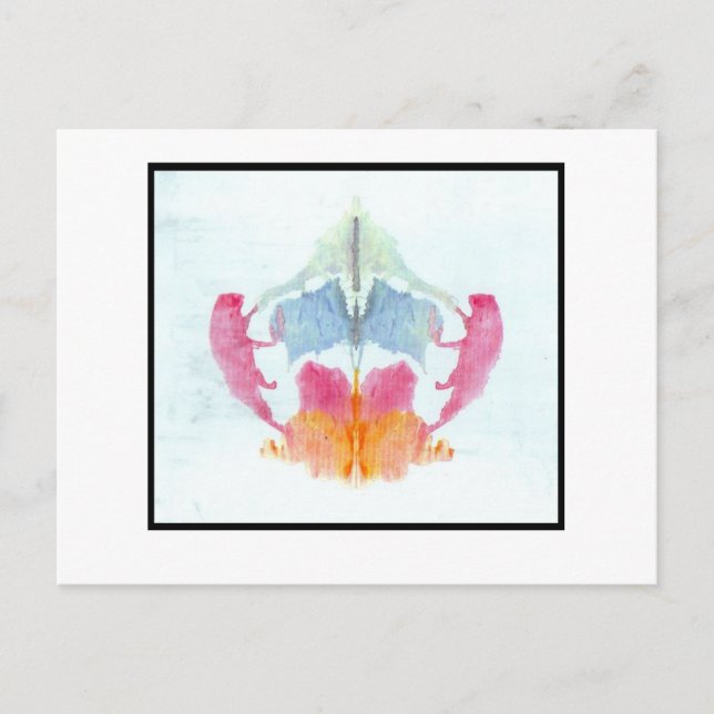 Rorschach Inkblot 8,0 Postkarte (Vorderseite)