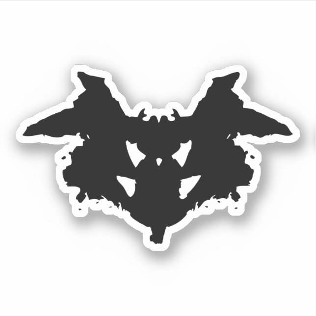 Rorschach Inkblot Aufkleber (Vorderseite)