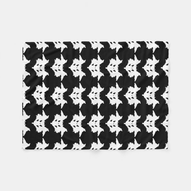 Rorschach Inkblot Fleecedecke (Vorderseite (Horizontal))