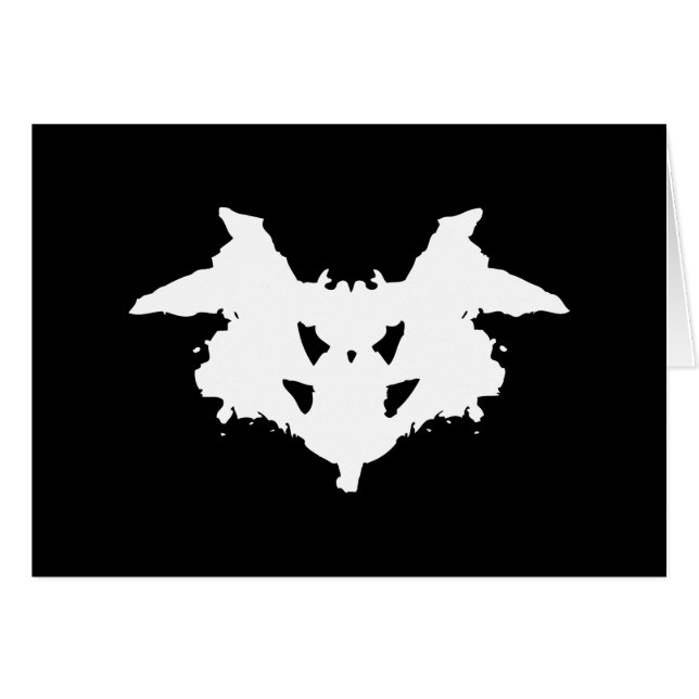 Rorschach Inkblot Grußkarte (Vorderseite (Horizontal))