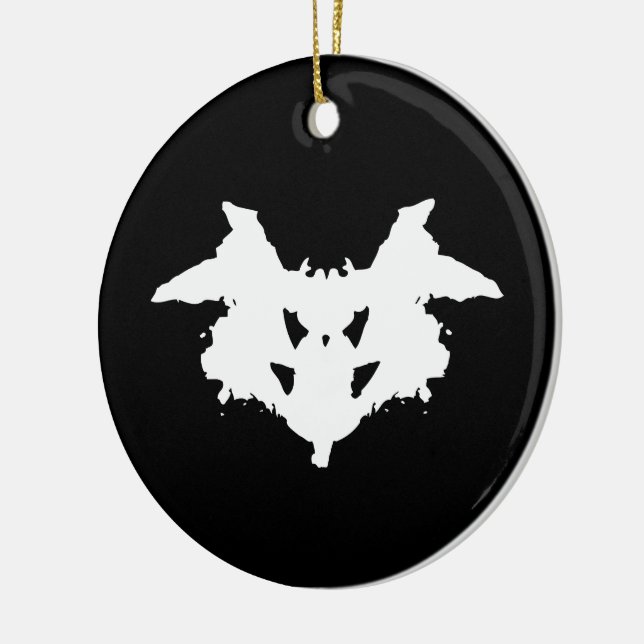 Rorschach Inkblot Keramik Ornament (Links)