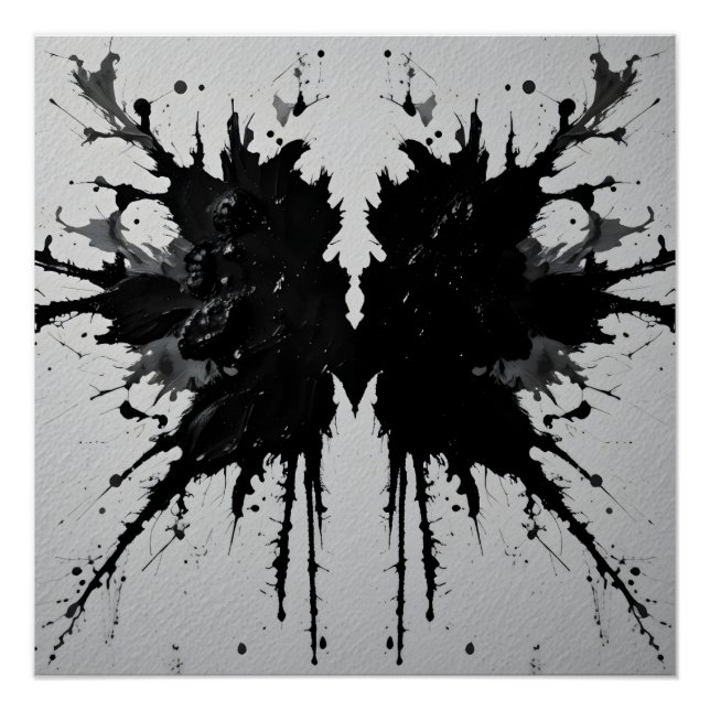 Rorschach Inkblot Nah-Up Poster (Vorderseite)