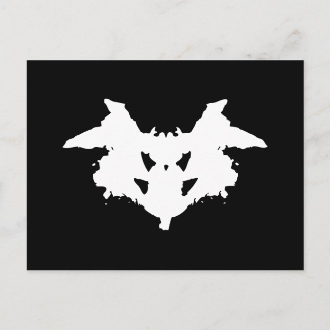 Rorschach Inkblot Postkarte (Vorderseite)