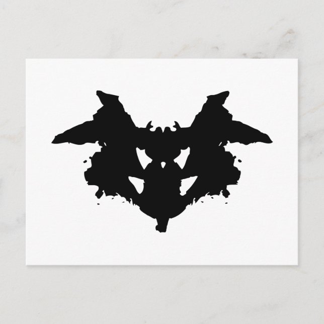 Rorschach Inkblot Postkarte (Vorderseite)