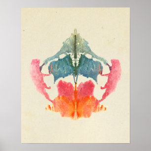 Rorschach Inkblot Test Fun Art Poster