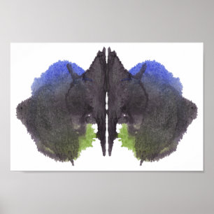 Rorschach Inkblot Test Fun Art Print Poster