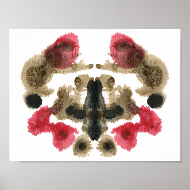 Rorschach Inkblot Test Fun Art Print Poster (Vorne)