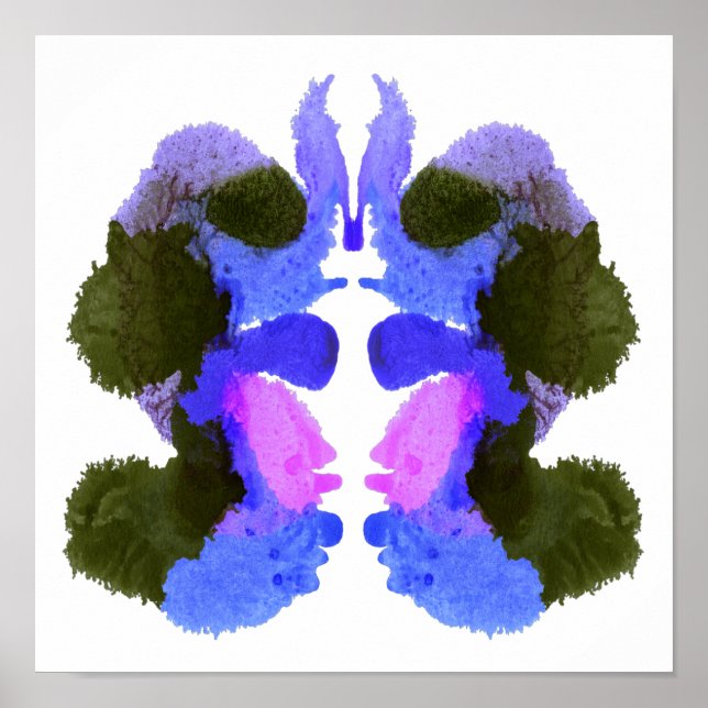 Rorschach Inkblot Test Fun Art Print Poster (Vorne)