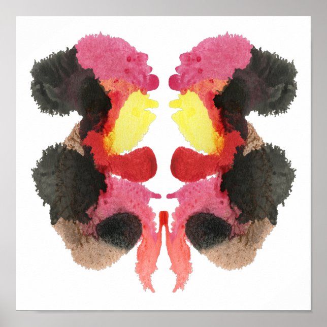 Rorschach Inkblot Test Fun Art Print Poster (Vorne)