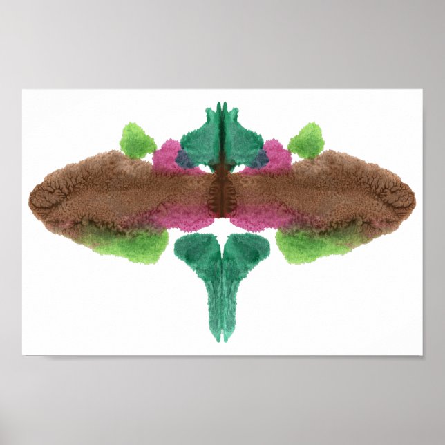 Rorschach Inkblot Test Fun Art Print Poster (Vorne)