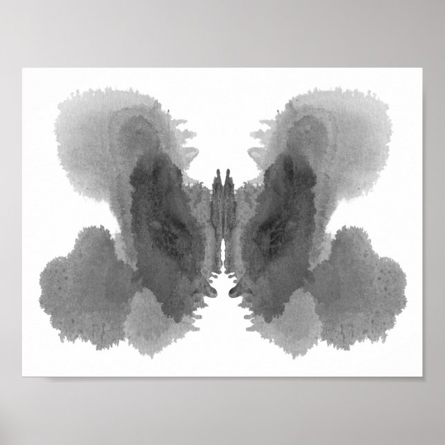 Rorschach Inkblot Test Fun Art Print Poster (Vorne)