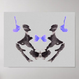 Rorschach Inkblot Test Fun Art Print Poster