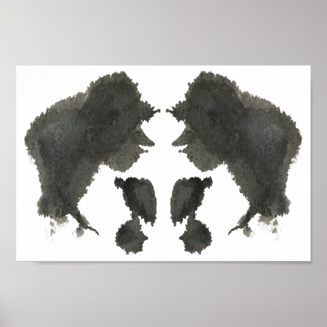 Rorschach Inkblot Test Fun Art Print Poster (Vorne)
