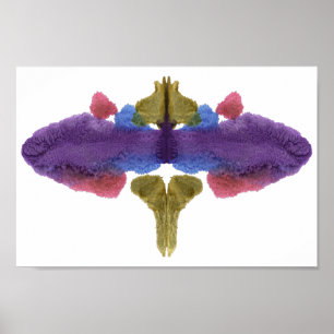 Rorschach Inkblot Test Fun Art Print Poster