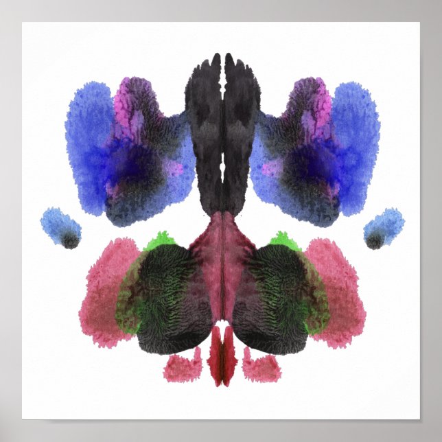 Rorschach Inkblot Test Fun Art Print Poster (Vorne)