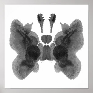 Rorschach Inkblot Test Fun Art Print Poster