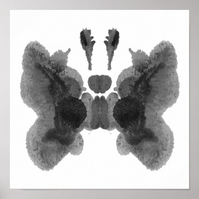 Rorschach Inkblot Test Fun Art Print Poster (Vorne)
