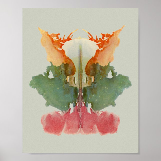Rorschach Inkblot Test Fun Art Print Poster (Vorne)