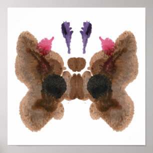 Rorschach Inkblot Test Fun Art Print Poster