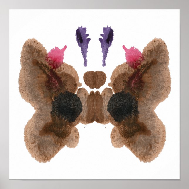 Rorschach Inkblot Test Fun Art Print Poster (Vorne)