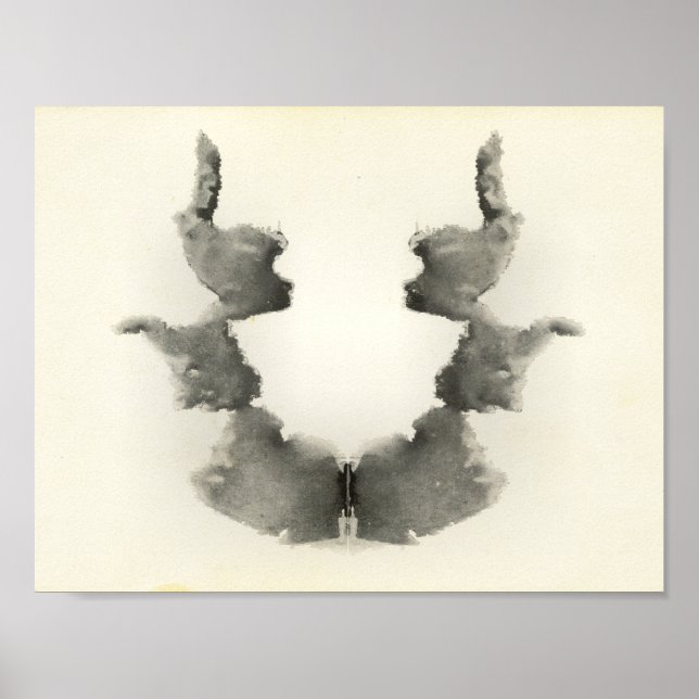 Rorschach Inkblot Test Fun Art Print Poster (Vorne)