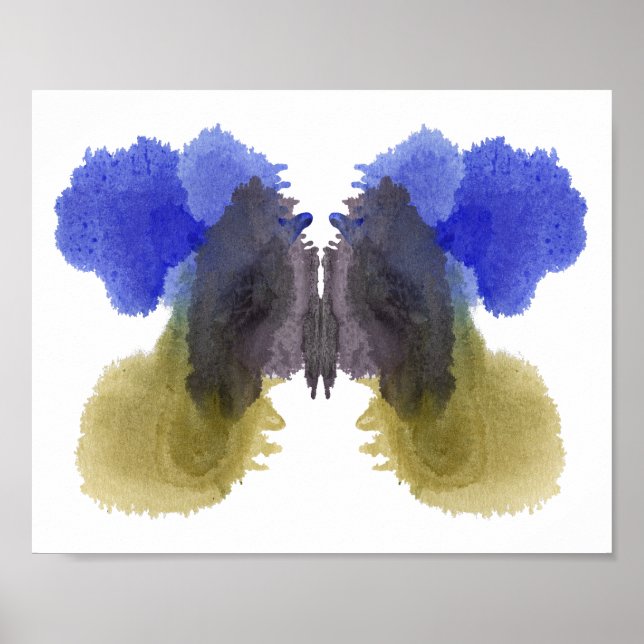 Rorschach Inkblot Test Fun Art Print Poster (Vorne)
