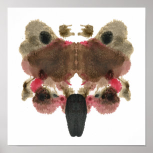Rorschach Inkblot Test Fun Art Print Poster