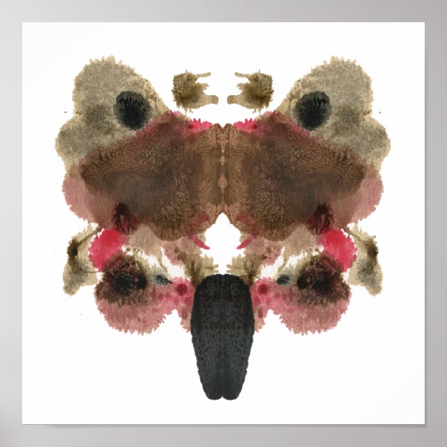 Rorschach Inkblot Test Fun Art Print Poster (Vorne)