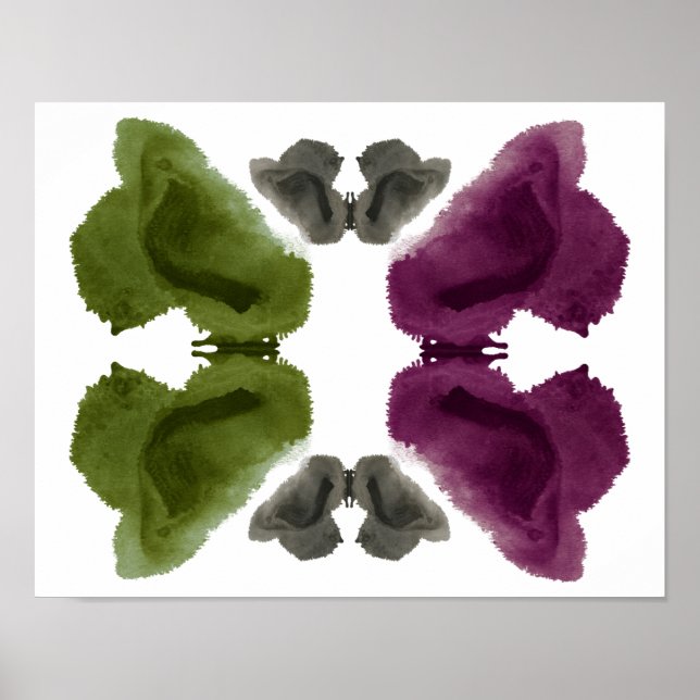 Rorschach Inkblot Test Fun Art Print Poster (Vorne)
