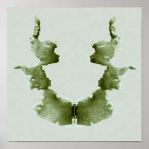 Rorschach Inkblot Test Fun Art Print Poster