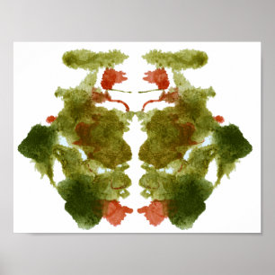 Rorschach Inkblot Test Fun Art Print Poster