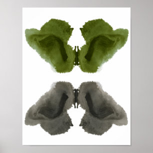 Rorschach Inkblot Test Fun Art Print Poster