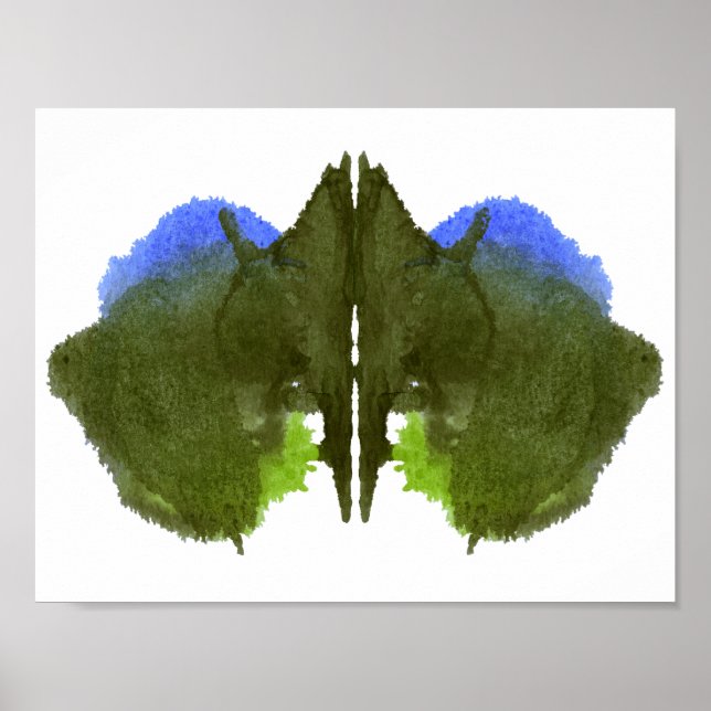 Rorschach Inkblot Test Fun Art Print Poster (Vorne)