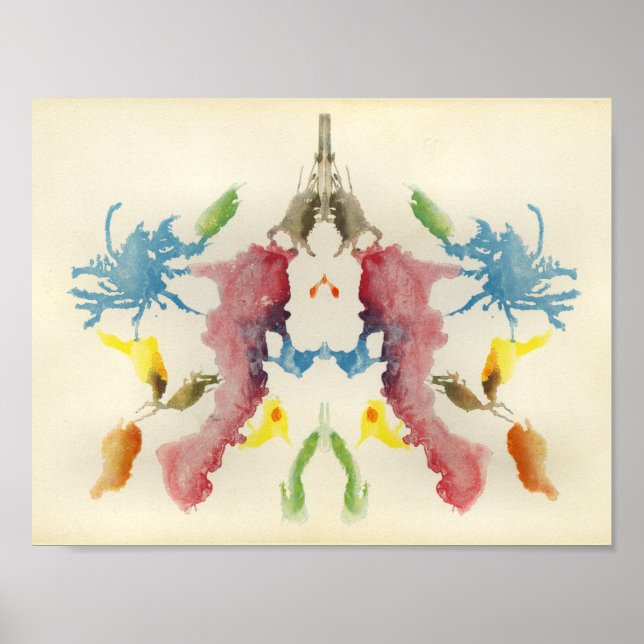 Rorschach Inkblot Testspass Kunst Poster (Vorne)