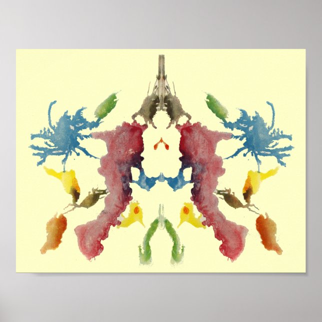 Rorschach Inkblot Testspass Kunst Poster (Vorne)
