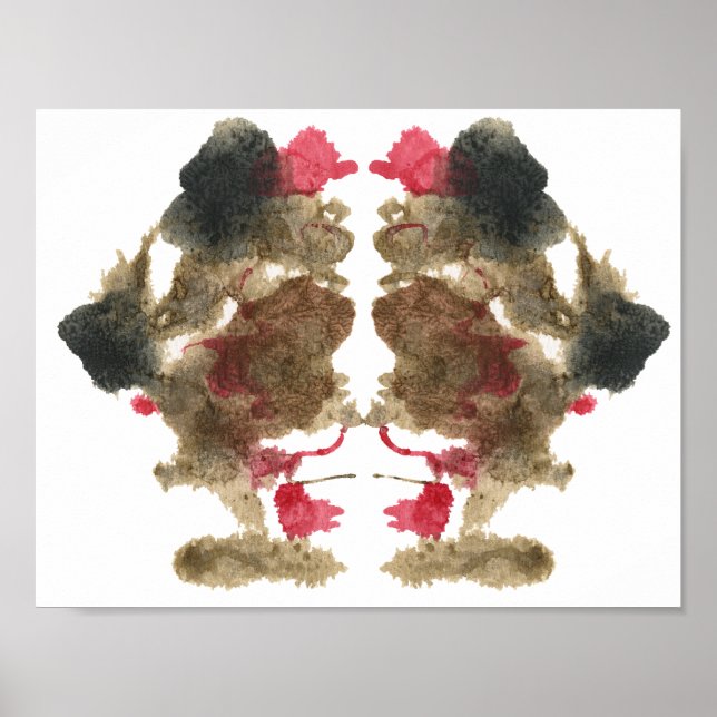 Rorschach Inkblot Testspass Kunst Poster (Vorne)