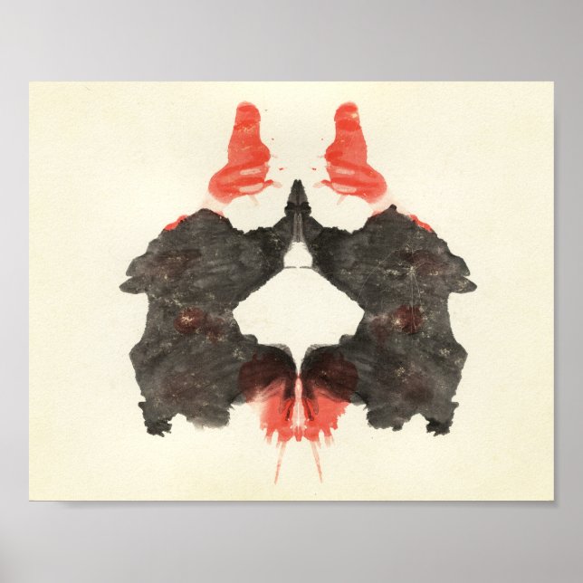 Rorschach Inkblot Testspass Kunst Poster (Vorne)