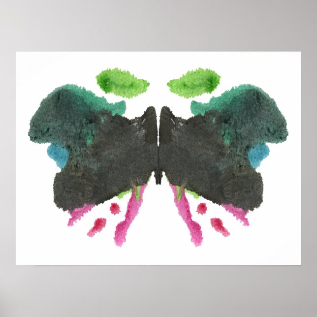 Rorschach Inkblot Testspass Kunst Poster (Vorne)