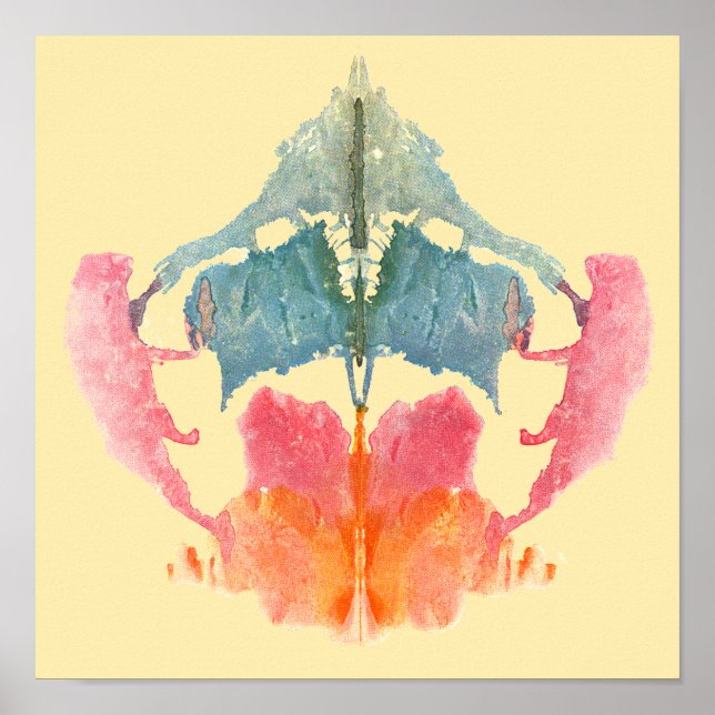 Rorschach Inkblot Testspass Kunst Poster (Vorne)