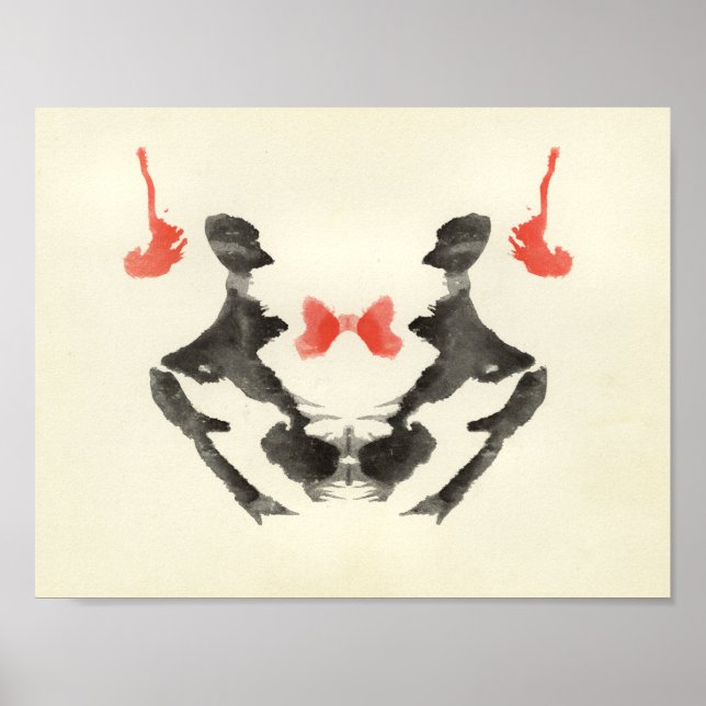 Rorschach Inkblot Testspass Kunst Poster (Vorne)