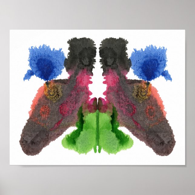 Rorschach Inkblot Testspass Kunst Poster (Vorne)