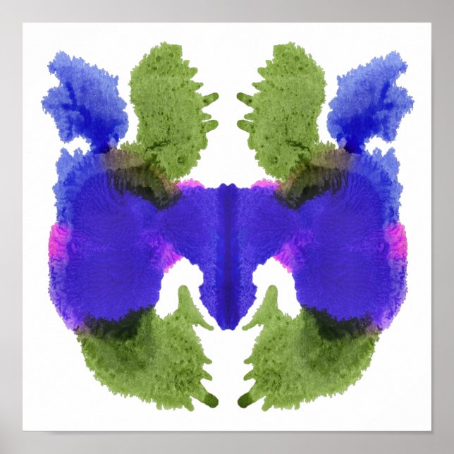 Rorschach Inkblot Testspass Kunst Poster (Vorne)