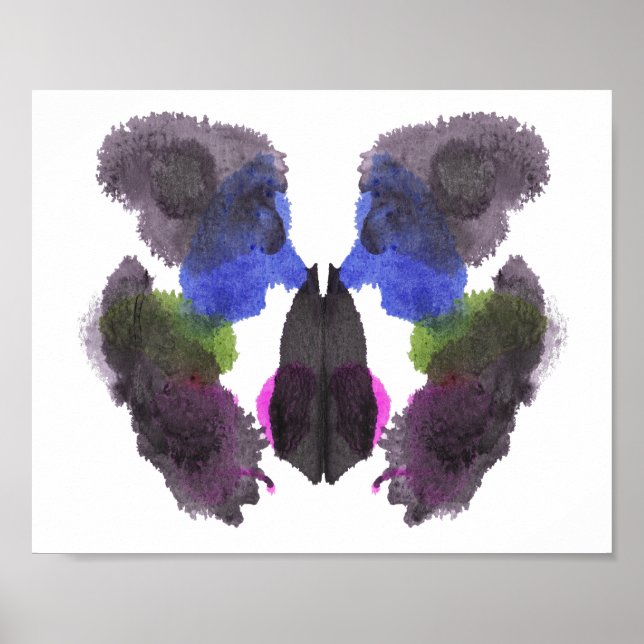 Rorschach Inkblot Testspass Kunst Poster (Vorne)