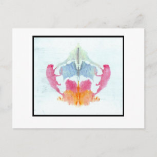 Rorschach Klecks 8.0 Postkarte
