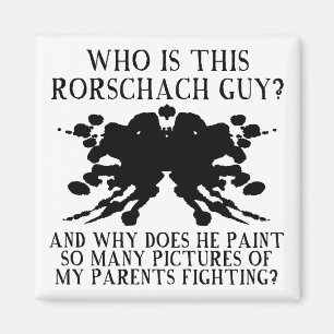 Rorschach-Klecks-Test Lustiger Kühlschrankmagnet Magnet
